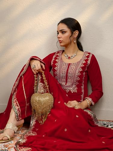 Libas Women's Velvet Kurta Set