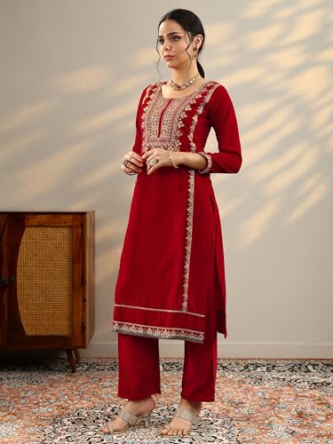 Libas Women's Velvet Kurta Set