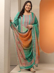 Extra Love By Libas Printed Silk blend Straight Kurta Set for Women (500443-3XL)