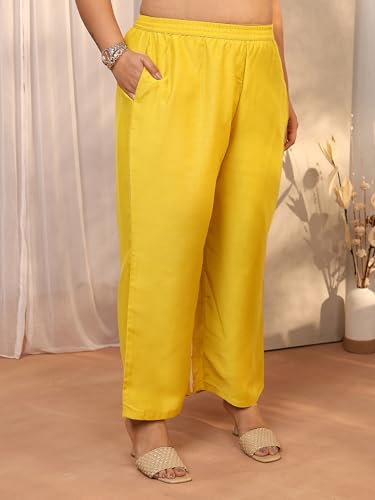 Extra Love By Libas Printed Silk blend Straight Kurta Set for Women (500445-4XL)