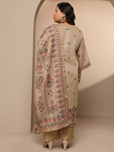 Extra Love By Libas Printed Silk Blend Straight Kurta Set For Women (500488-3Xl)