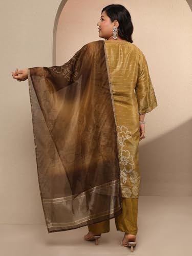 EXTRA LOVE BY LIBAS Printed Silk Blend Straight Kurta Set for Women (500501-3XL)