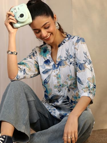 Libas Printed Rayon Straight Kurti-29948S