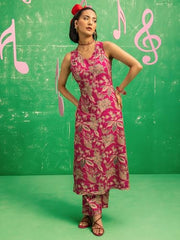 Libas printed silk blend co-ord set for ladies, two-piece western kurti ensemble with vibrant patterns and comfortable fit.