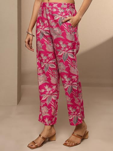 Libas printed silk blend co-ord set for ladies, includes kurti and matching bottoms, in vibrant pattern and comfortable fit.