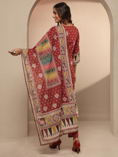 Libas Printed Cotton Straight Kurta Set For Women (401168M)