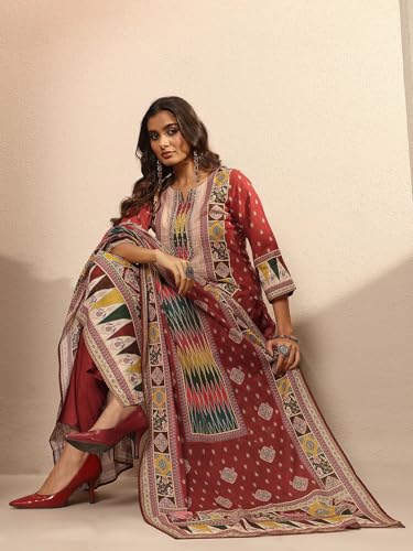 Libas Printed Cotton Straight Kurta Set For Women (401168M)