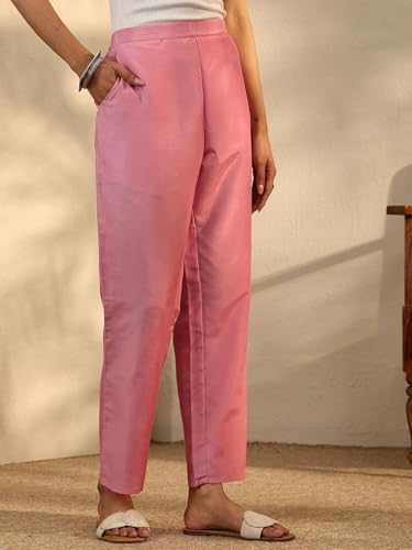 Libas Printed Silk Blend Straight Kurta With Trouser and Dupatta-401183XL