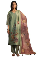 Libas Printed Silk Blend Straight Kurta Set For Women (401184XXL)
