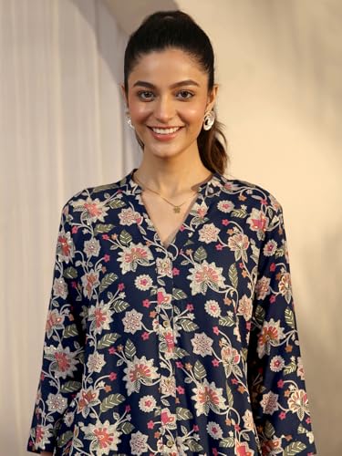 Libas Printed Silk Blend Straight Kurtis (43022S)