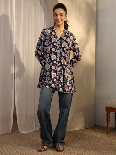 Libas Printed Silk Blend Straight Kurtis (43022S)