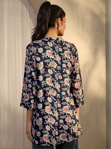 Libas Printed Silk Blend Straight Kurtis (43022S)