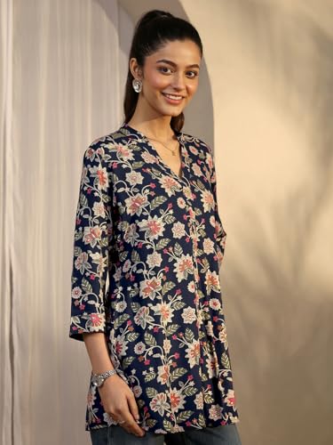 Libas Printed Silk Blend Straight Kurtis (43022S)