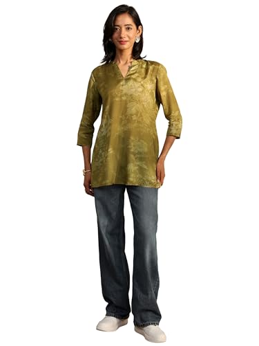 Libas Printed Silk Blend Straight Kurtis (98286S)