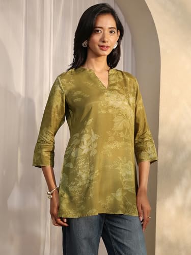 Libas Printed Silk Blend Straight Kurtis (98286S)