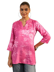 Libas printed muslin straight kurti for ladies, western style, 1-piece, featuring colorful patterns and comfortable fit.
