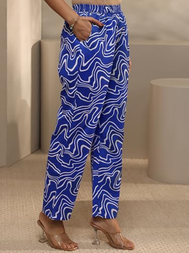 Libas Printed Cotton Blend Straight Kurta With Trousers and Dupatta-99835S