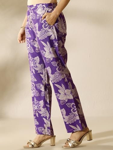 Libas printed silk blend straight co-ord set for women, featuring a kurti and matching bottoms in vibrant print.