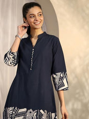 Libas Printed Straight Co-Ord Set For Women (401236XXL)