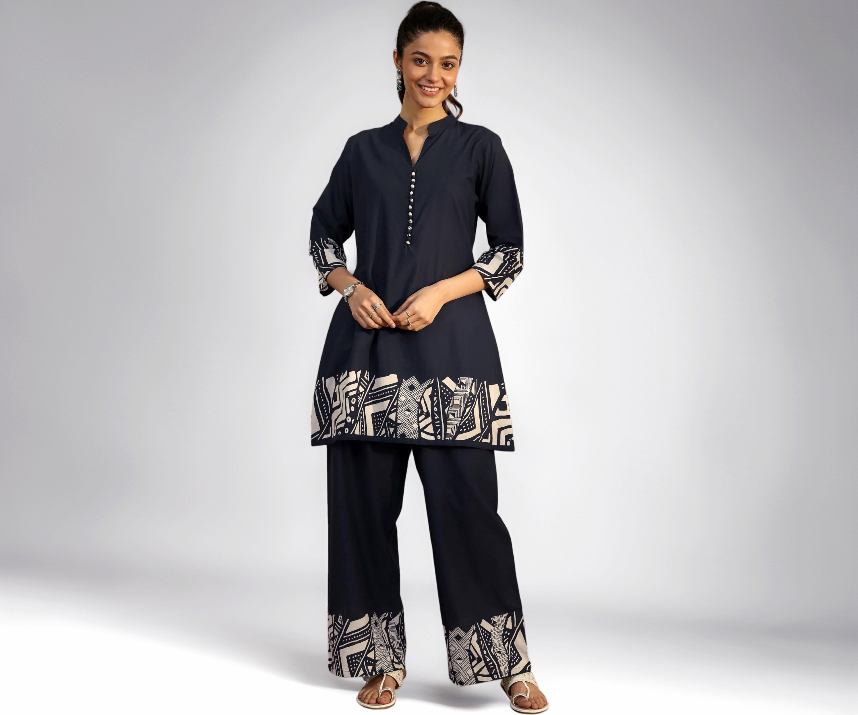 Libas Printed Straight Co-Ord Set For Women (401236XXL)