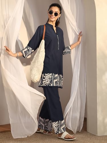 Libas Printed Straight Co-Ord Set For Women (401236XXL)