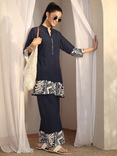 Libas Printed Straight Co-Ord Set For Women (401236XXL)