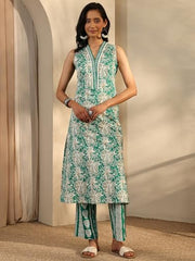 Libas Printed Cotton Blend Straight Kurta Set For Women (401247S)