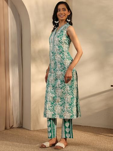 Libas Printed Cotton Blend Straight Kurta Set For Women (401247S)