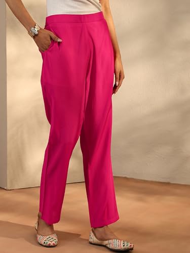 Libas Printed Silk Blend Straight Kurta With Trousers and Dupatta-401385S