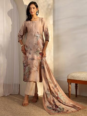 Libas Printed Silk Blend Straight Kurta Set For Women (401394S)