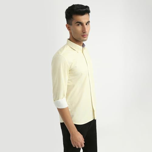 Parx Men Slim Fit Print Pattern Pure Cotton Semicutaway Collar Full Sleeve Casual Shirt - XMSS14597-R4 Medium Red