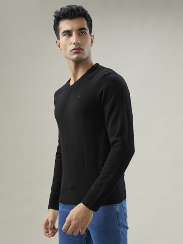 Parx Black Solid Pattern men Winter Wear