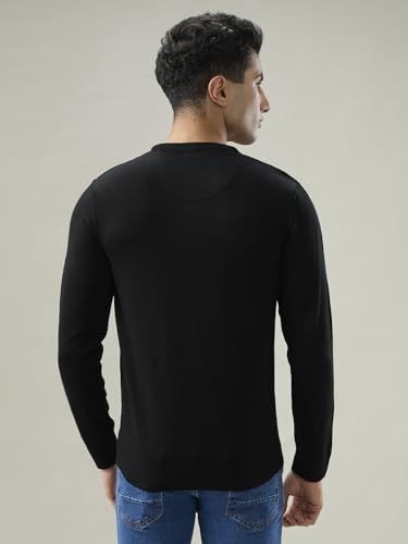 Parx Black Solid Pattern men Winter Wear