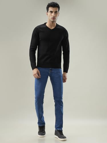 Parx Black Solid Pattern men Winter Wear