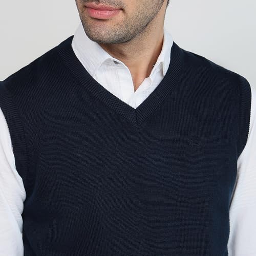 Parx Blue Solid Pattern Men Winter Wear