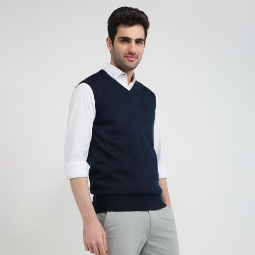 Parx Blue Solid Pattern Men Winter Wear