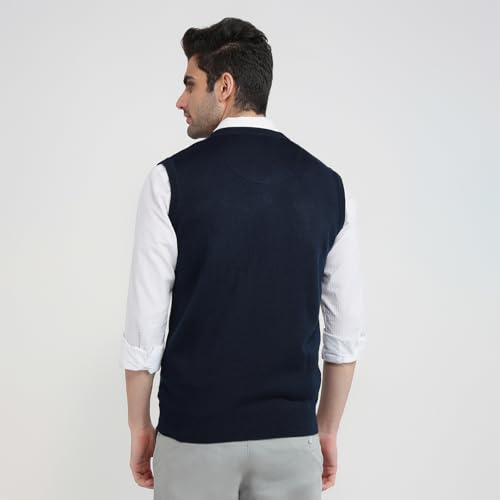 Parx Blue Solid Pattern Men Winter Wear