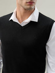 Parx Black Solid Pattern Men Winter Wear