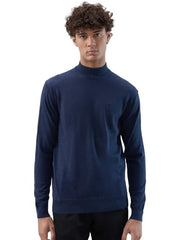 Raymond Men Contemporary Fit Solid Pattern Marino Wool Acryalic Blend Turtle Neck Full Sleeve Casual Sweater