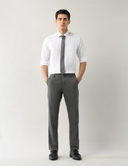 Arrow Men's Solid Regular Fit Trousers Olive