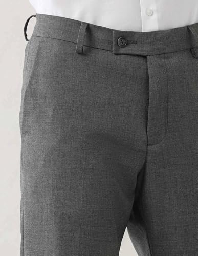 Arrow Men's Solid Regular Fit Trousers Olive