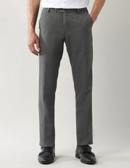 Arrow Men's Solid Regular Fit Trousers Olive