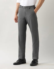Arrow Men's Solid Regular Fit Trousers Olive