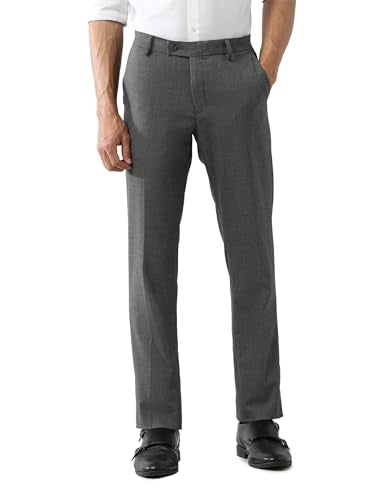 Arrow Men's Solid Regular Fit Trousers Olive