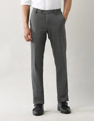 Arrow Men's Solid Regular Fit Trousers Olive
