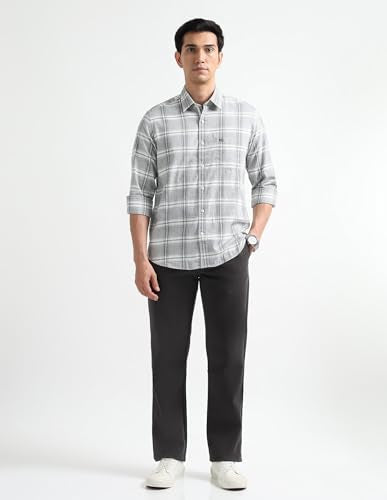 Arrow Sport Men's Grid Tattersall Checked Slim Fit Shirt