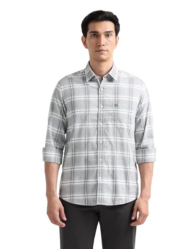 Arrow Sport Men's Grid Tattersall Checked Slim Fit Shirt