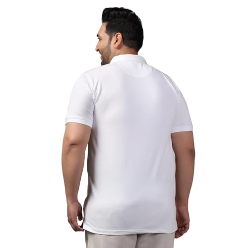 Blackberry men's slim fit solid white polo T-shirt with long sleeves, displayed on a white background.