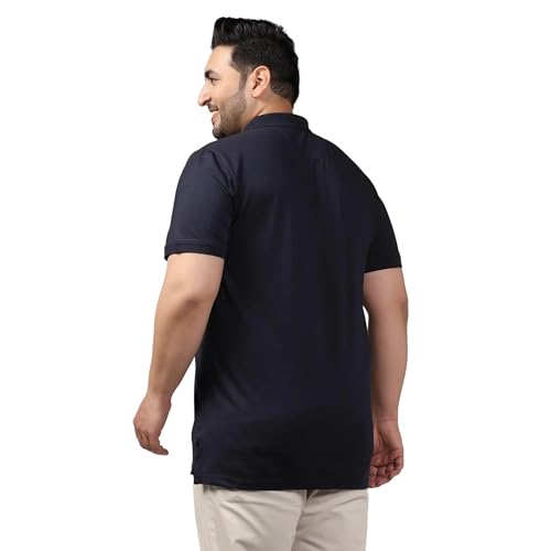 blackberrys Men's Slim Fit Solid Navy Regular T-Shirt