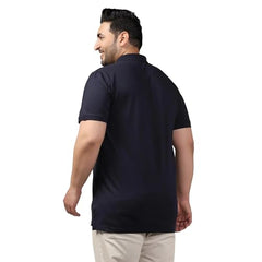 blackberrys Men's Slim Fit Solid Navy Regular T-Shirt